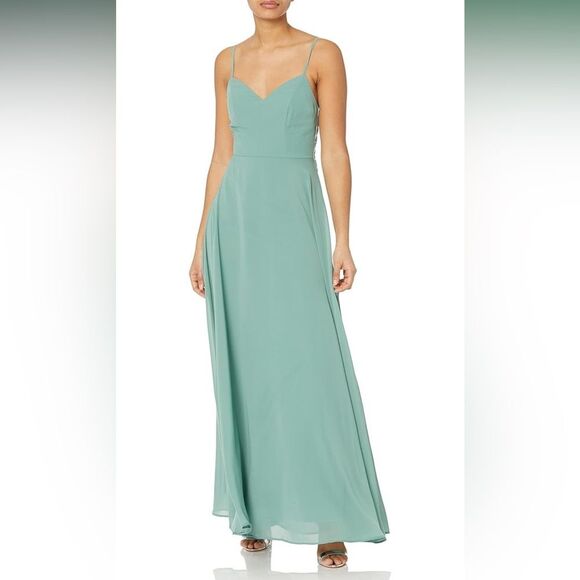 NWT Speechless Turquoise Jade Floral Lace Appliqué Maxi Formal Gown SZ 1 JR - Picture 1 of 6